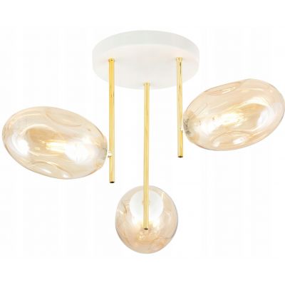 Emibig Lampa sufitowa ARGO 3 WH MIODOWY E14 10W MAX LED 1278/3 (1278/3)